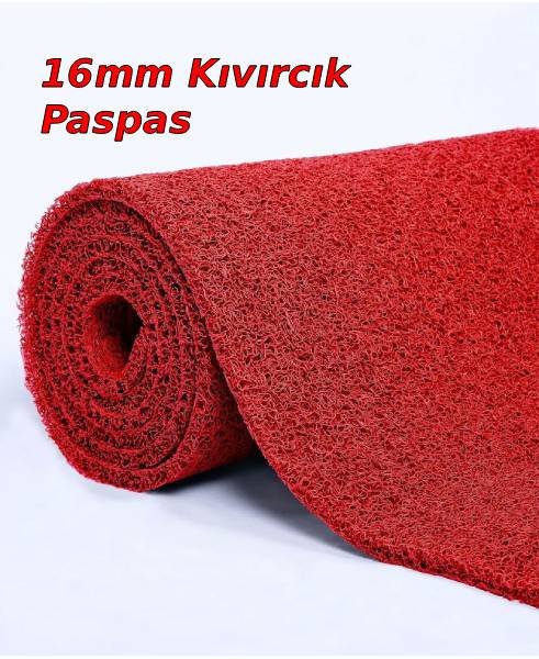 TH-1065 16mm Toptan Kırmızı Kıvırcık Paspas